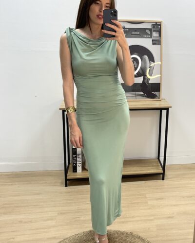 Vestido Midi Frunces