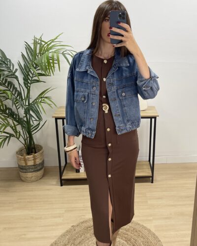 Cazadora Denim Bomber