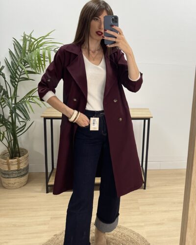 Gabardina Burdeos