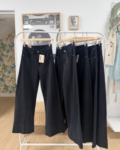 Denim Wide Negro