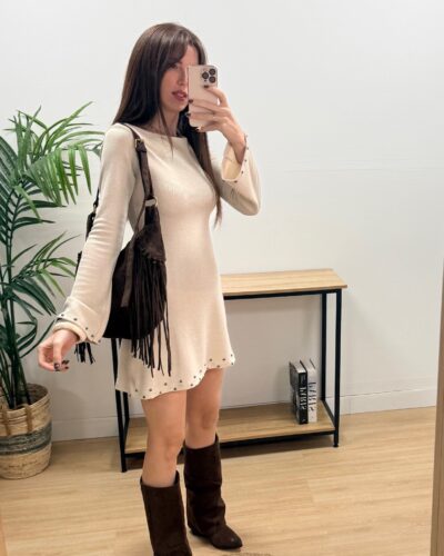 Vestido Corto Tachuelas