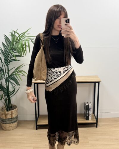 Conjunto Falda y Camiseta Encaje