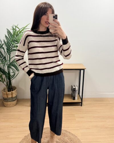 Jersey Rayas Burgundy